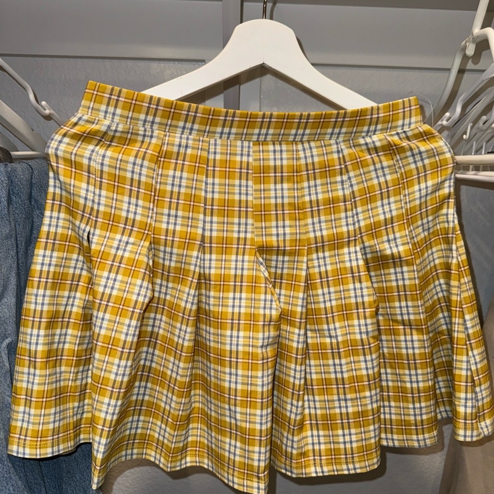 Yellow Plaid Women's Skirt
